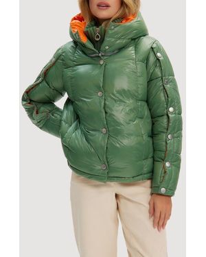 Noize Amelia Water Resistant Quilted Snow Jacket - Green