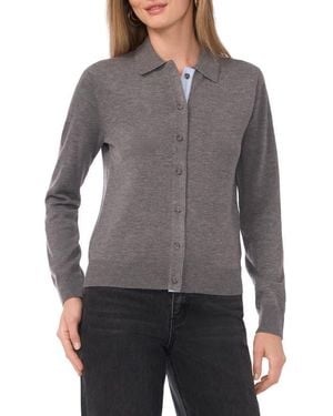 1.STATE Polo Cardigan - Gray