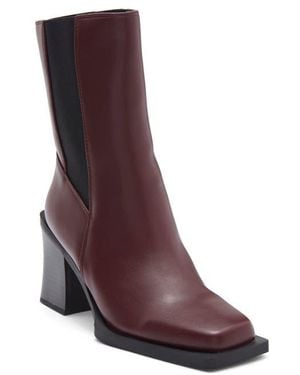 TOPSHOP Block Heel Chelsea Boot - Purple