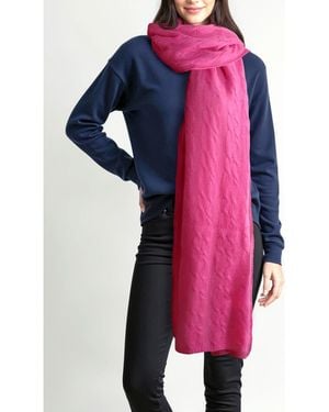 Portolano Cashmere Cable Knit Scarf - Multicolor