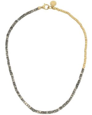 AllSaints Mixed Bead Collar Necklace - Metallic