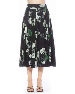 Alexia Admor Oren Pleated Midi Skirt - Black