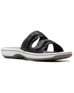 Clarks Breeze Piper Slide Sandal - Black