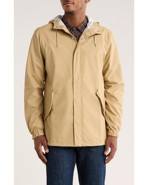 Rains Fishtail Hooded Waterproof Rain Jacket - Natural