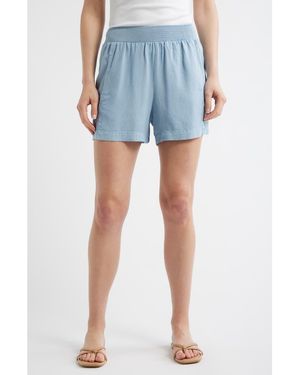 Bernardo Smocked Waist Shorts - Blue