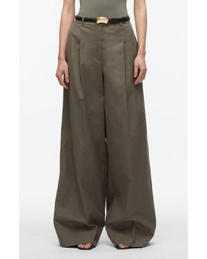 3.1 Phillip Lim Double Pleated Wide Leg Pants - Brown