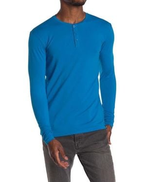 Xray Jeans Long Sleeve Henley - Blue