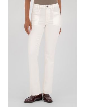 Kut From The Kloth Kelsey Inset Pocket Ankle Flare Jeans - White
