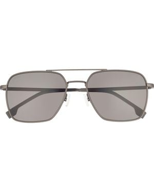 BOSS 57Mm Aviator Sunglasses - Gray