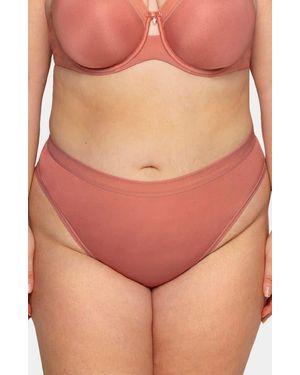 Curvy Couture Micro Thong - Pink