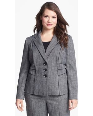 Sejour 'Gibson' Piped Suit Jacket - Gray