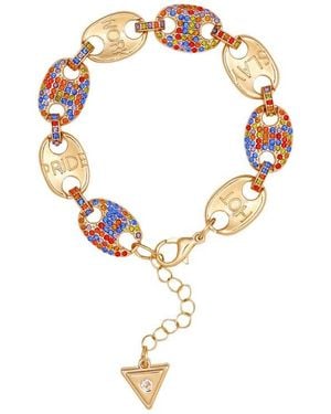 Guess Crystal Mariner Chain Bracelet - White