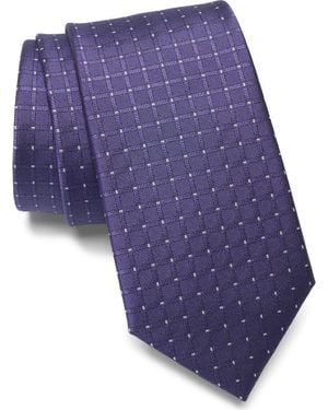 Calvin Klein Brunswick Micro Grid Tie - Purple