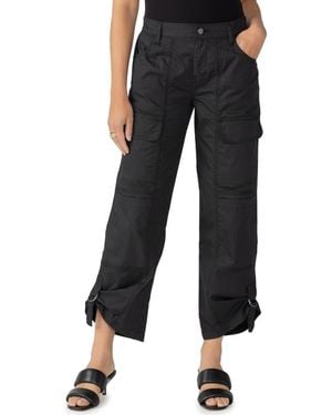 Sanctuary Cali Straight Leg Crop Cargo Pants - Black