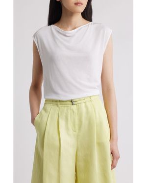BOSS Cowl Neck Tank - White