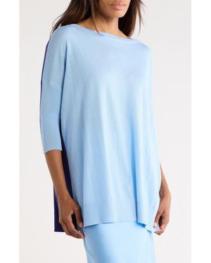 Diane von Furstenberg Diane Wool Tunic Sweater - Blue