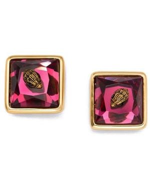 Kurt Geiger Eagle Square Stud Earrings - Red