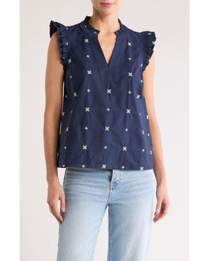 Gibsonlook Decked Out Sleeveless Top - Blue