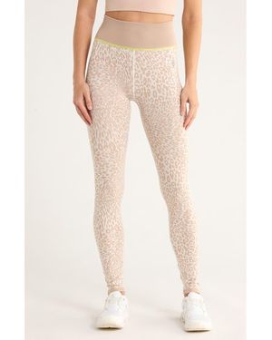 Free People Myoko Jacquard Leggings - Natural