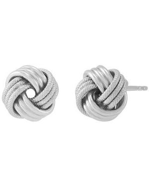 Frankie & Zoe Swirl Love Knot Stud Earrings - Metallic