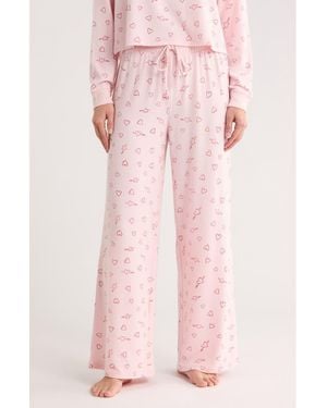 Abound Easy Cozy Wide Leg Pajama Pants - Pink