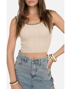 Blu Pepper Contrast Stitch Tank - Blue