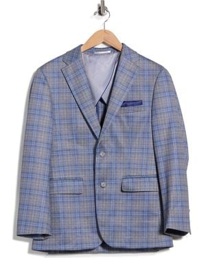 Duchamp Plaid Sport Coat - Blue