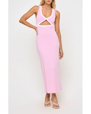 LSPACE Steph Cutout Cover-Up Midi Dress - Pink