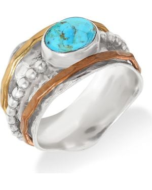 YS GEMS Plated Statement Ring - Blue