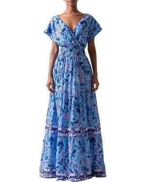 CELINA MOON Maha Maxi Dress - Blue