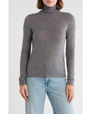 Madewell Long Sleeve Turtleneck Top - Gray