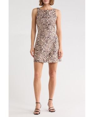 Hutch Mollie Sequin Halter Minidress in Pink | Lyst
