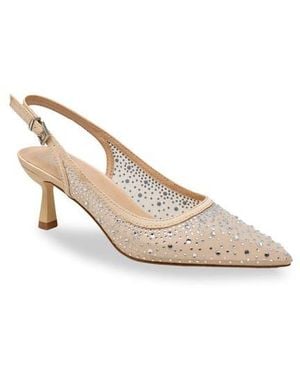 In Touch Footwear Pointed Toe Slingback Pump - Natural