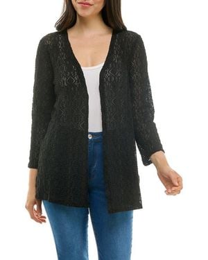 Nina Leonard Lace Bolero - Black