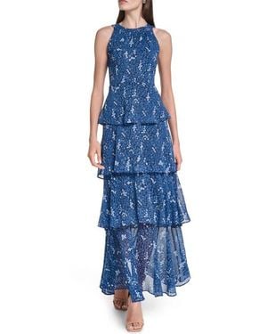 Tommy Hilfiger Tiered Maxi Dress - Blue