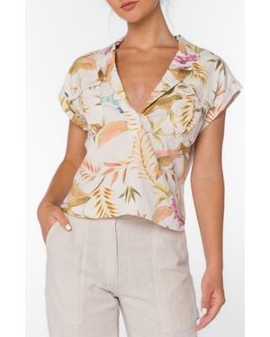 Velvet Heart Gavin Linen Top - White