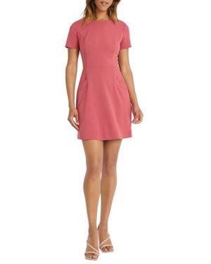 DONNA MORGAN FOR MAGGY Short Sleeve Fit & Flare Dress - Red