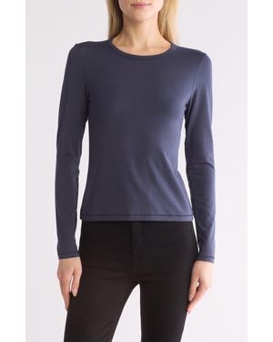 Rag & Bone Lucy Soft Cotton-Modal Crewneck Tee - Blue