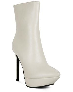 Rag & Co Magna Platform Bootie - White