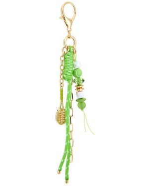 Leith Beaded Tennis Ball Bag Charm - Green