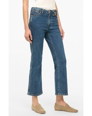 STAUD Wrangler The Cropped Bootcut Jeans - Blue