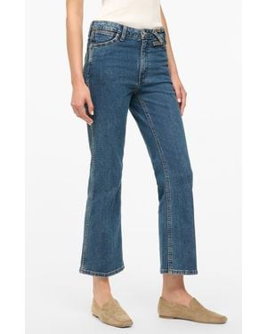 STAUD Wrangler The Cropped Bootcut Jeans - Blue