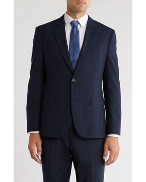 HUGO Karl Pinstripe Wool Blend Sport Coat - Blue