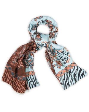Saachi Wild Paisley Reversible Scarf - White