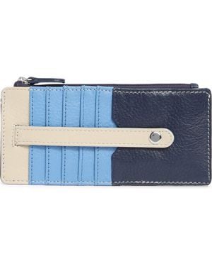 MUNDI SMALL LEATHER GOODS Slim Organizer Card Case - Blue
