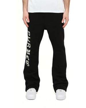 Purple Brand Heavyweight Fleece Flared Pants - Black