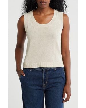 Max Studio Knit Shell Top - Natural