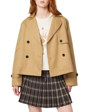 Scotch & Soda The Cropped Trench Jacket - Natural