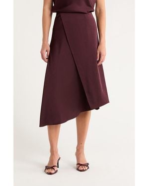 Vince Shine Drape Skirt - Brown
