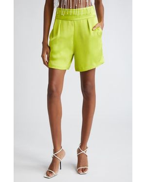 Ramy Brook Joss Satin Shorts - Yellow